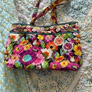 Floral Quilted Tote Bag